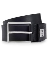 BOSS - Riem Van Italiaans Leer Met Logolus - Lyst