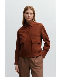BOSS - Regular-fit Jacket In Nubuck Leather - Lyst