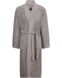BOSS - Logo-Lapel Dressing Gown - Lyst