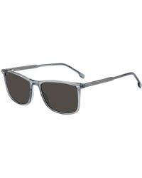 BOSS - Transparent- Sunglasses With Temple Logo - Lyst