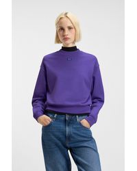 HUGO - Cotton-Terry Sweatshirt With Logo - Lyst