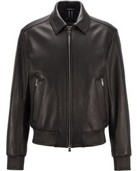 BOSS by HUGO BOSS Leather jackets for Men - Up to 60% off at Lyst.ca