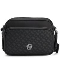BOSS - Crossbody Bag With Monogram Pattern - Lyst