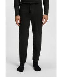 BOSS - Cotton-Blend Pyjama Bottoms With Embroidered Logo - Lyst