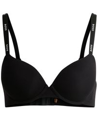 BOSS - Underwired Padded Bra With Adjustable Branded Straps - Lyst