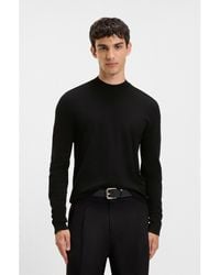 HUGO - Slim-Fit Sweater With High Neckline - Lyst