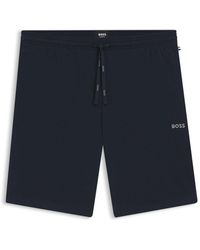 BOSS - Shorts Van Stretchkatoen Met Logostiksel - Lyst