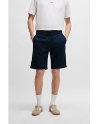 BOSS - Tapered-fit Shorts In A Linen Blend - Lyst