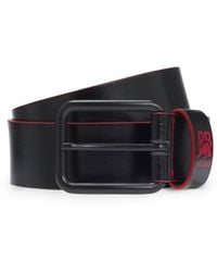 HUGO - X Rb Italian-Leather Belt With Bull Motif - Lyst