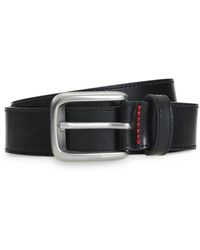 HUGO - Zakelijke Leren Riem Met Logogravure Op De Gesp - Lyst