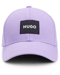 HUGO - Cap aus Baumwoll-Twill mit Logo-Label - Lyst