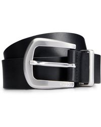HUGO - Italian-leather Belt With Metal End Tip - Lyst