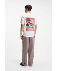 HUGO - Cotton-Jersey T-Shirt With Rear Graphic - Lyst