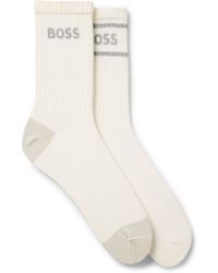 BOSS - Two-Pack Of Short-Length Socks With Sparkly Logos - Lyst