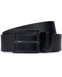 HUGO - Reversible Italian-leather Belt With Pin And Plaque Buckles - Lyst