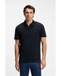 BOSS - Stretch-Cotton Slim-Fit Polo Shirt With Logo Patch - Lyst