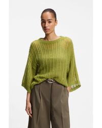 BOSS - Oversized-Fit Sweater With Open Knit - Lyst