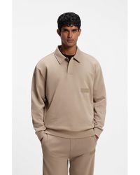 BOSS - Relaxed-Fit Polo Sweatshirt - Lyst