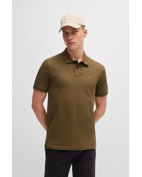 BOSS - Light Green Men's Polo Shirts Size L - Lyst