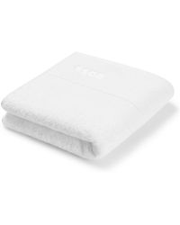 BOSS - White Aegean-cotton Hand Towel With Tonal Logo - Lyst
