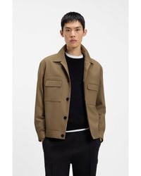 HUGO - Slim-Fit Blazer With Patch Chest Pockets - Lyst
