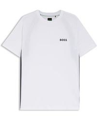 BOSS - Active Schnell Trocknendes Slim-Fit T-Shirt Mit Vier-Wege-Stretch - Lyst