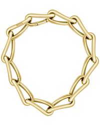 BOSS - Tone Necklace With Twisted Tubular Links - Lyst