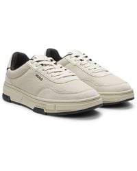 HUGO - Sneakers Van Gestructureerd Materiaal En Imitatiesuède - Lyst