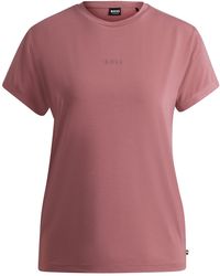BOSS - Stretch-modal Pyjama T-shirt With Logo Print - Lyst