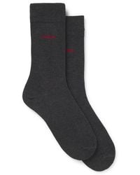 HUGO - Two-Pack Of Regular-Length Logo Socks - Lyst