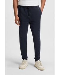 BOSS - Cotton-Terry Tracksuit Bottoms With Logo Patch - Lyst