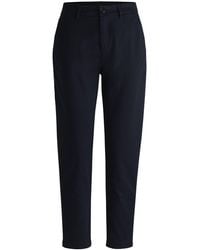 BOSS - Regular-Fit Hose Aus Elastischem Baumwoll-Satin - Lyst