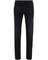 BOSS Regular-fit Jeans In Dark-blue Comfort-stretch Denim
