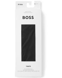 BOSS - Formende Strumpfhose Aus 30 Den Mit Logo-Detail - Lyst