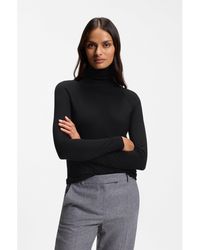 BOSS - Slim-Fit Rollneck Sweater - Lyst