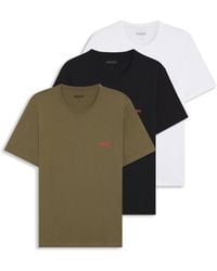 HUGO - 3 Pack Of Cotton Underwear T-Shirts - Lyst