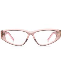 HUGO - Monture optique en acétate rose avec monogramme en relief - Lyst