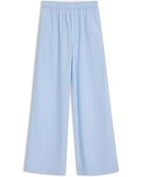 HUGO - Regular-Fit Broek Van Gestreepte Katoenen Popeline - Lyst