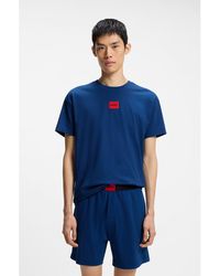 HUGO - Stretch-Cotton Pyjamas With Logo Labels - Lyst
