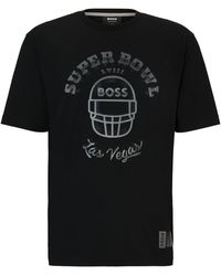 BOSS - X Nfl T-shirt Van Stretchkatoen Bedrukt Met Artwork - Lyst