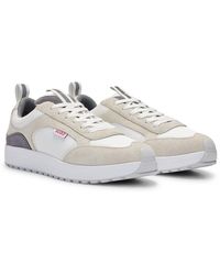 HUGO - Baskets en cuir suédé à semelle à picots - Lyst