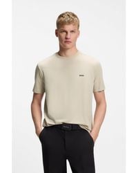 BOSS - Stretch-Cotton T-Shirt With Logo Detail - Lyst