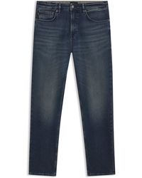 BOSS - Regular-Fit Maine-Jeans Van Comfortabel Blauw Stretchdenim - Lyst