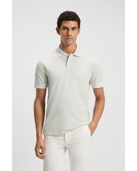 BOSS - Cotton-Piqué Polo Shirt With Logo Print - Lyst