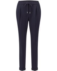BOSS - Pantalon Regular Fit en crêpe japonais infroissable, avec cordon de serrage - Lyst
