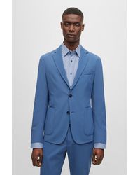 BOSS - Slim-fit Jacket In Performance-stretch Cloth - Lyst