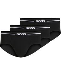 BOSS - Lot De Trois Boxers Courts En Coton Stretch Avec Taille Logotée - Lyst