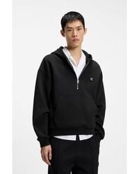 HUGO - Zip-Neck Hoodie - Lyst