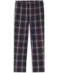 BOSS - Pyjama-Hose Aus Baumwoll-Mix Mit Tonalem Karo-Muster - Lyst