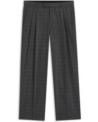 BOSS - Relaxed-Fit Hose Aus Karierter Stretch-Wolle - Lyst